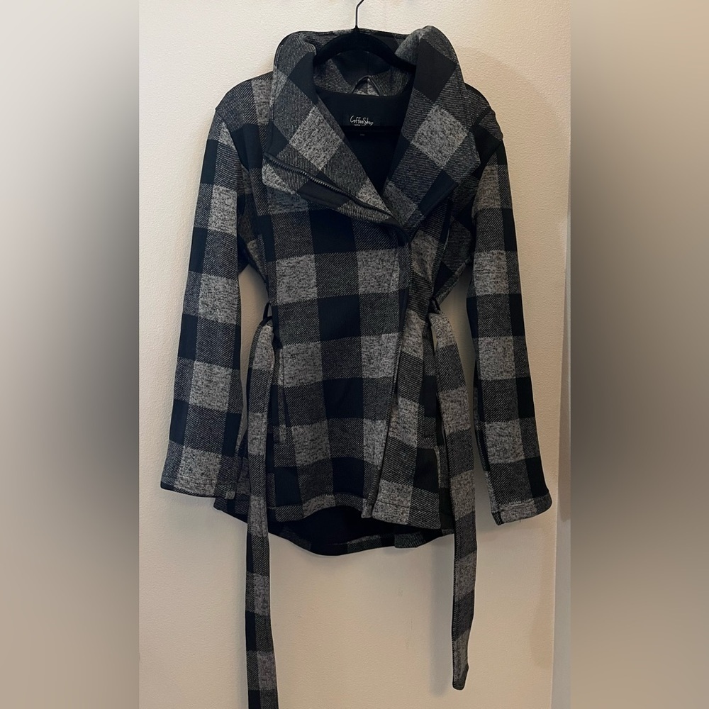 NWOT Coffeeshop Jasmine Knit Trench Jacket